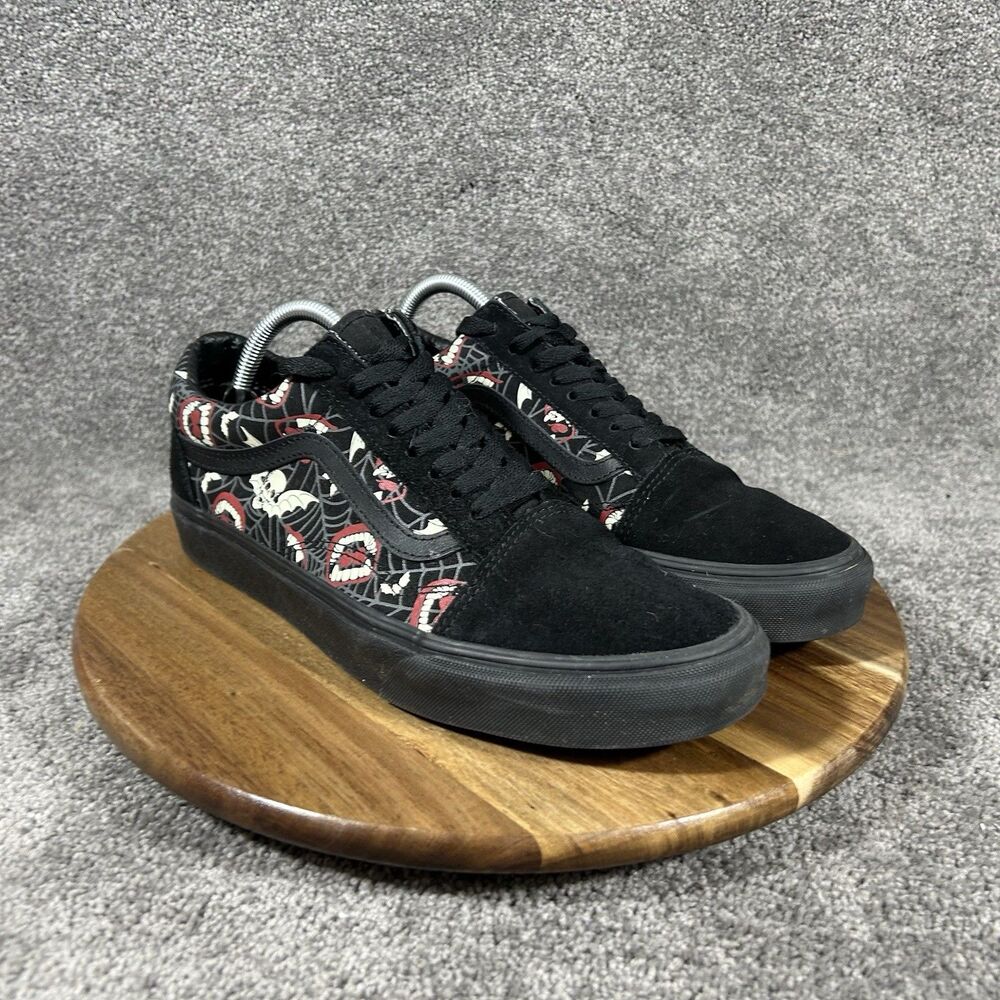 Vans Old Skool Glow Frights Men’s 9.5 Women’s 11 Black Skate Casual Shoes Used - Picture 3 of 12